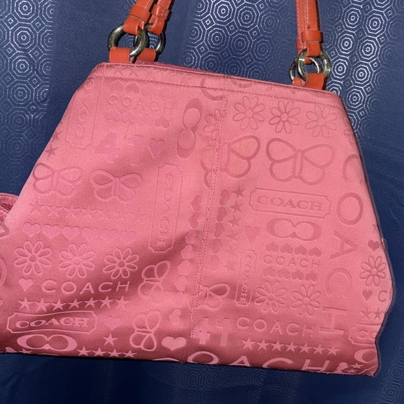 Coach Pink poppy Shoulder Bag 2010 GUC 12”x15” - Picture 11 of 17